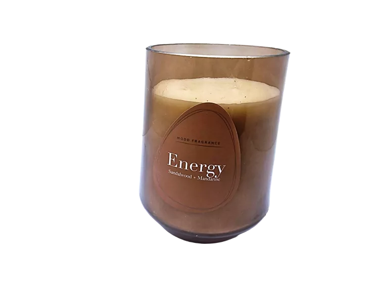 DUŻA ZAPACHOWA ŚWIECA SZKLANA DRZEWO SANDAŁOWE I MANDARYNKA 600G