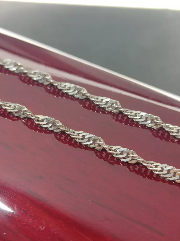 SREBRO - WYRÓB JUBILERSKI UŻYWANY ŁAŃCUSZEK 6,42 G 925