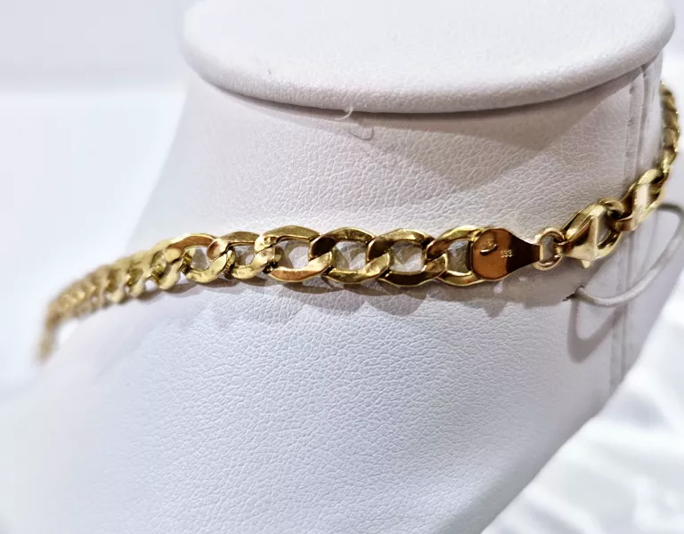 ZŁOTY ŁAŃCUSZEK PR.333 SPLOT PANCERKA 53CM