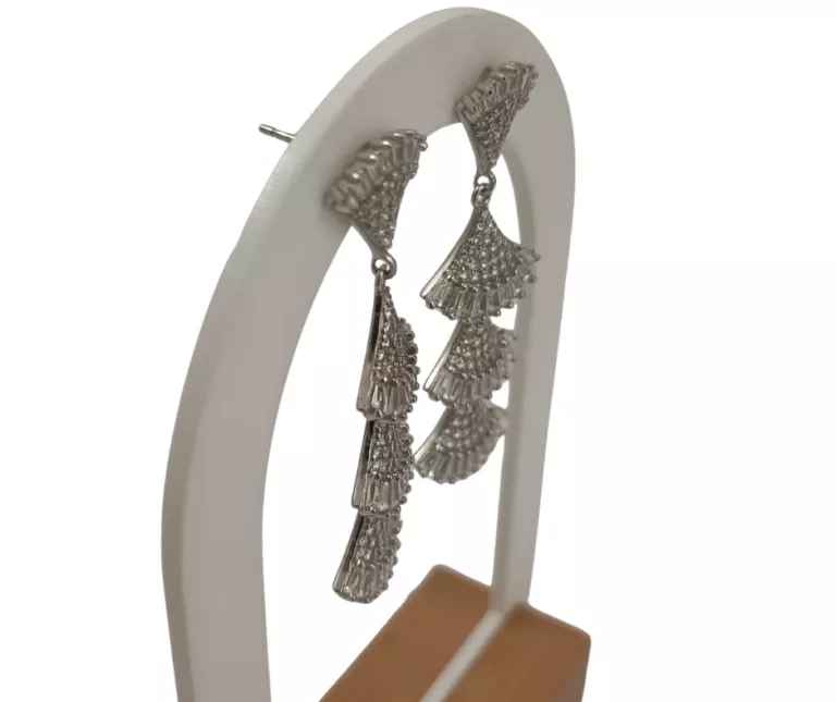 SREBRNE KOLCZYKI WACHLARZE SZTYFT 925