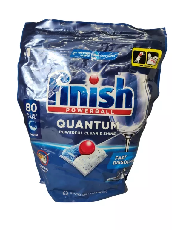 FINISH QUANTUM FRESH KAPSUŁKI DO MYCIA NACZYŃ W ZMYWARCE 80 SZT