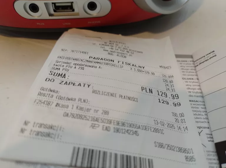 RADIOODTWARZACZ MANTA MM9210BT + INSTRUKCJA I DOW.ZAK.