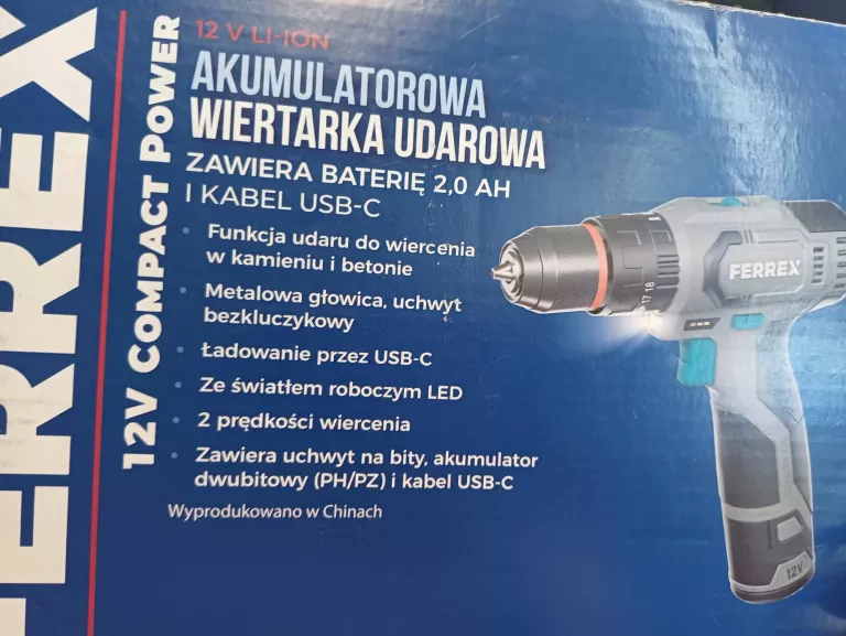 WIERTARKA AKUMULATOROWA FERREX FBT-CID004