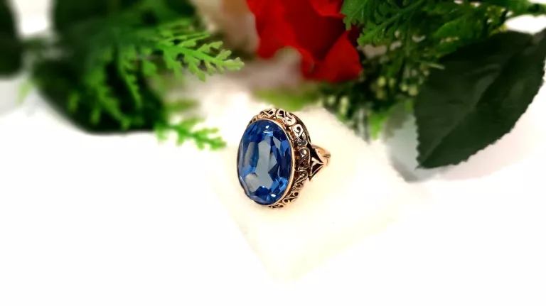 PIĘKNY ZŁOTY PIERŚCIEŃ R.16 16,25 G 585