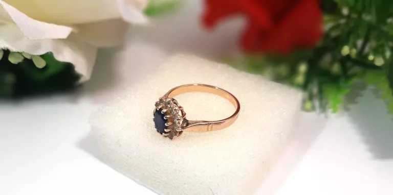 PIĘKNY ZŁOTY PIERŚCIONEK R.18  3,23 G 585