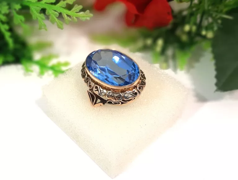 PIĘKNY ZŁOTY PIERŚCIEŃ R.16 16,25 G 585