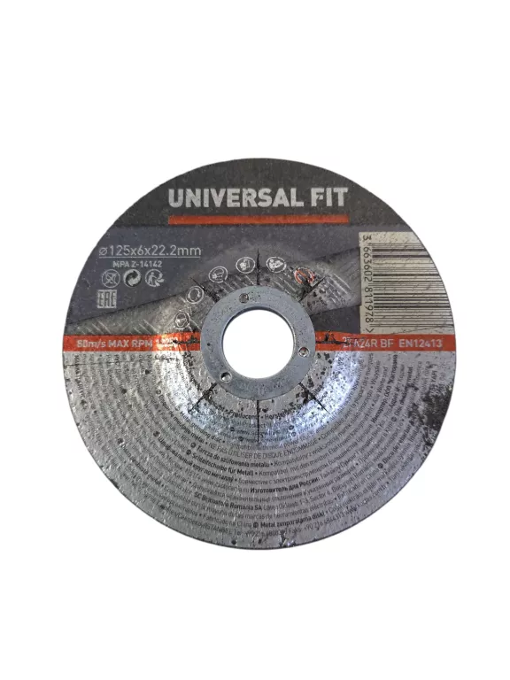 TARCZA UNIWERSAL FIT 125X6X22.2 MPA Z-14142