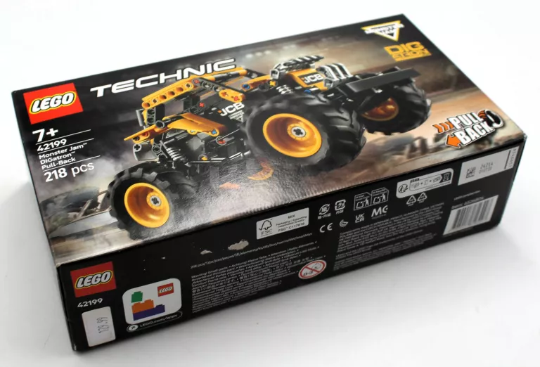 KLOCKI LEGO 42199 TECHNIC MONSTER JAM DIGATRON PULL-BACK SILNIK NAWIJAJĄCY