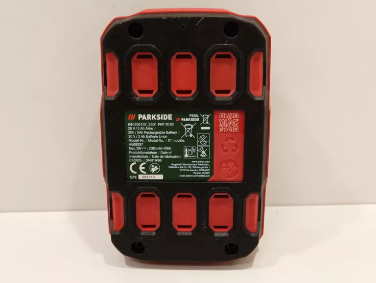 AKUMULATOR DO ELEKTRONARZĘDZI PARKSIDE PAP 20 B1 | 2AH