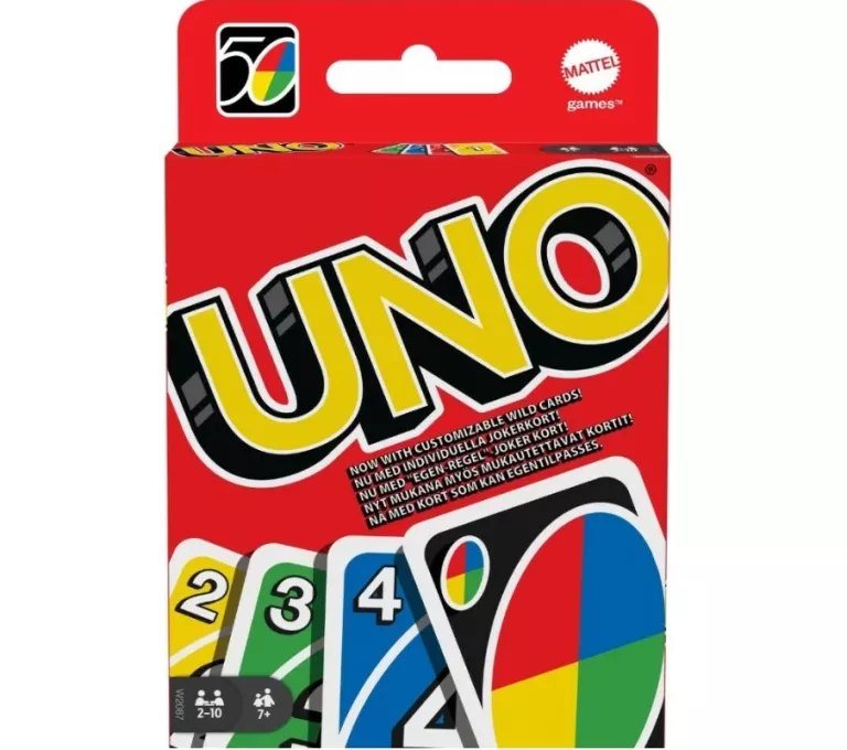 UNO CLASSIC GRA KARCIANA LOGICZNA TOWARZYSKA MATTEL 2-10 GRACZY