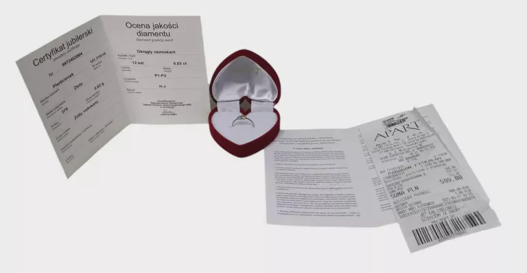 ZŁOTY PIERŚCIONEK APART P.375