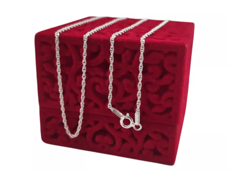 SREBRNY ŁAŃCUSZEK KORDEL 2,49G 925 54CM