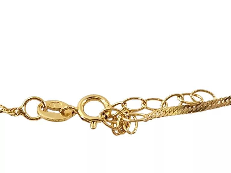 ŚLICZNY ZŁOTY ŁAŃCUSZEK 14K P.585 1,0 G / REGULOWANY 41-44 CM