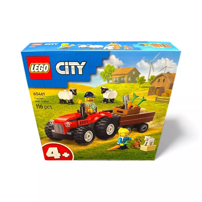 LEGO CITY 60461 CZERWONY TRAKTOR Z PRZYCZEPĄ I OWCAMI