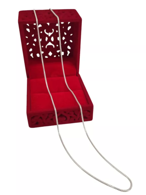 DELIKATNY SREBRNY ŁAŃCUSZEK - KOSTKA 2,93G 925 50CM