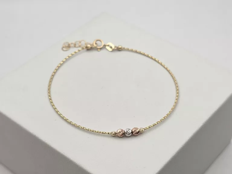 ZŁOTA BRANSOLETKA - 585 14K 17-19CM 0,85G