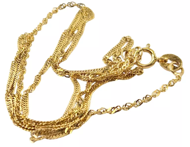 ŚLICZNY ZŁOTY ŁAŃCUSZEK 14K P.585 1,0 G / REGULOWANY 41-44 CM