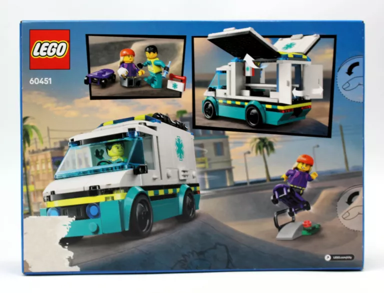 KLOCKI LEGO CITY 60451 EMERGENCY AMBULANCE KARETKA POGOTOWIA