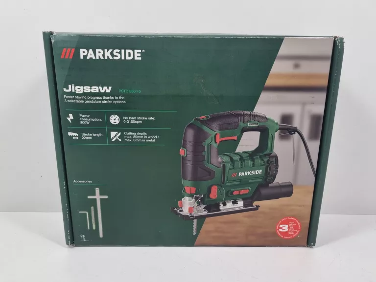 WYRZYNARKA PARKSIDE PSTD 800 F5 800W 230V BRZESZCZOTY METAL DREWNO