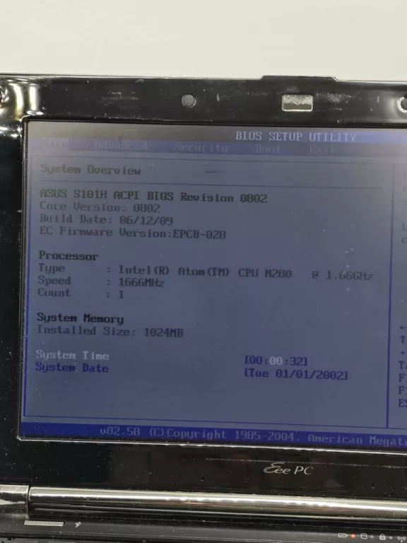 LAPTOP MINI BOOK ASUS EEE PC X101CH 1GB/100GB/WINXP +ZASILACZ