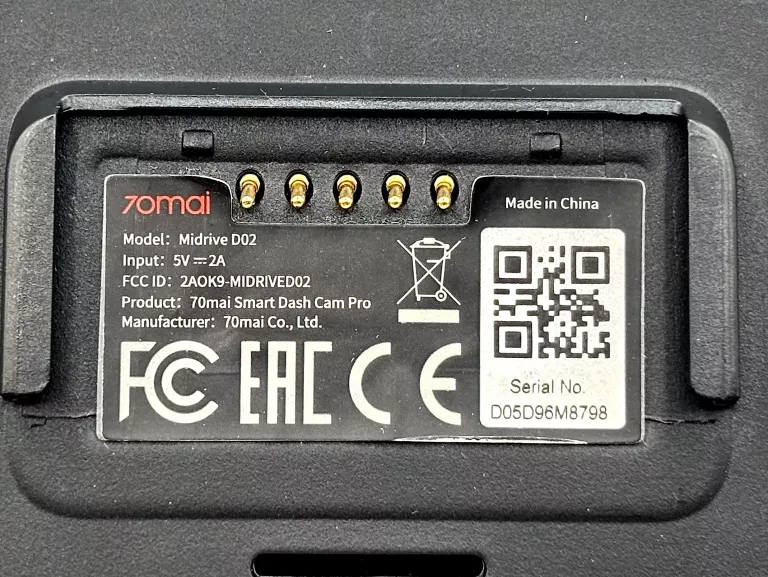 KAMERA SAMOCHODOWA 70MAI MIDRIVE D02 QHD