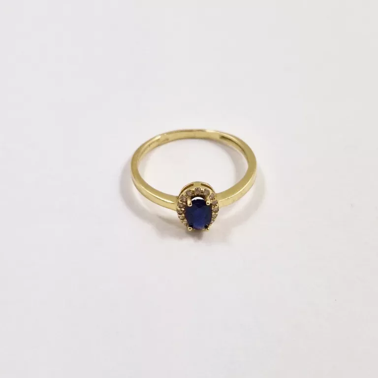 ZŁOTY PIERŚCIONEK [585; 1,72 G; R 16] CYRKONIA