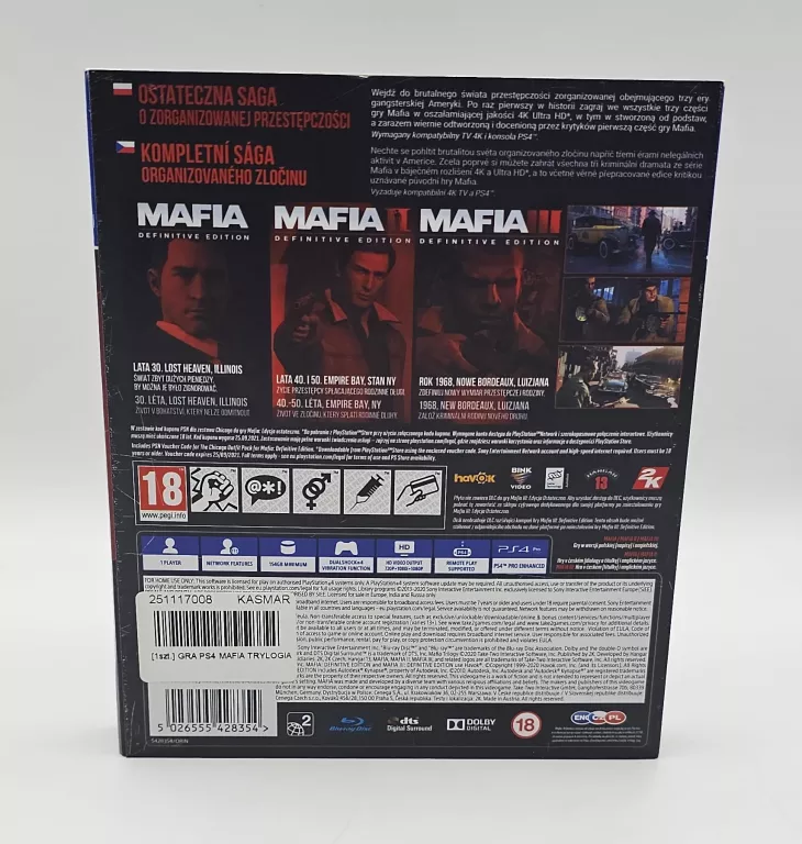 GRA PS4 MAFIA TRYLOGIA