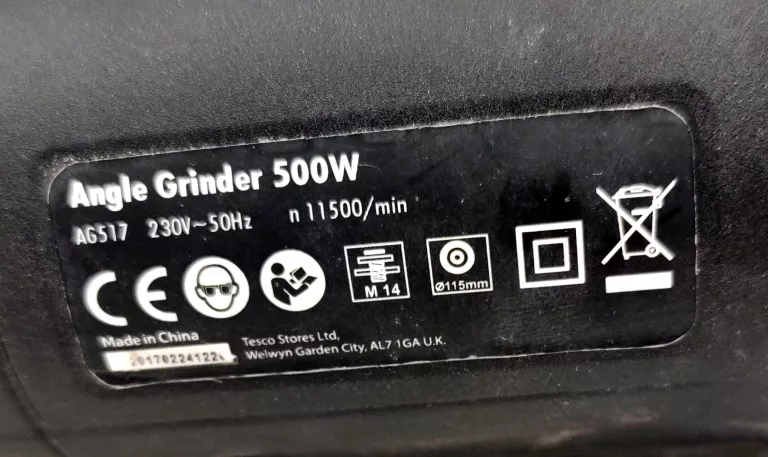 SZLIFIERKA KĄTOWA TESCO ANGLE GRINDER 900W