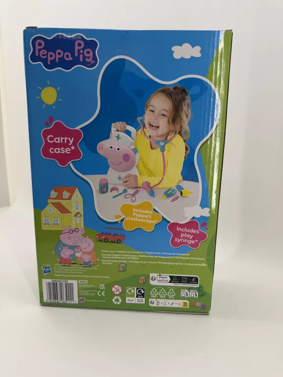 ŚWINKA PEPPA PEPA WALIZECZKA LEKARSKA Z AKCESORIAMI WALIZKA LEKARZ