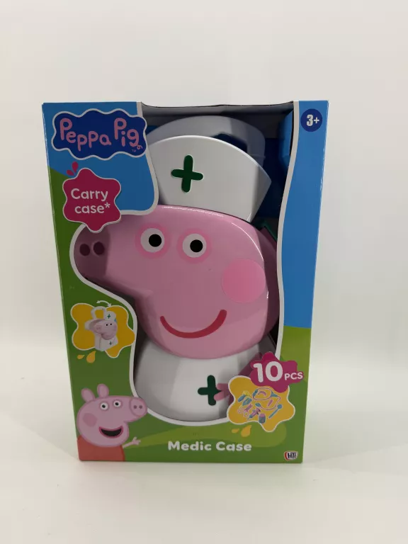 ŚWINKA PEPPA PEPA WALIZECZKA LEKARSKA Z AKCESORIAMI WALIZKA LEKARZ