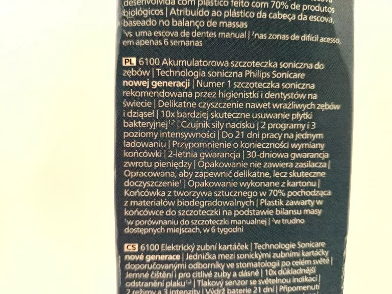 SZCZOTECZKA SONICZNA PHILIPS SONICARE 6100 HX7406/01 NIEBIESKI