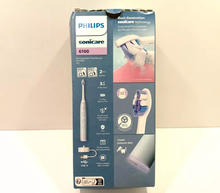 SZCZOTECZKA SONICZNA PHILIPS SONICARE 6100 HX7406/01 NIEBIESKI
