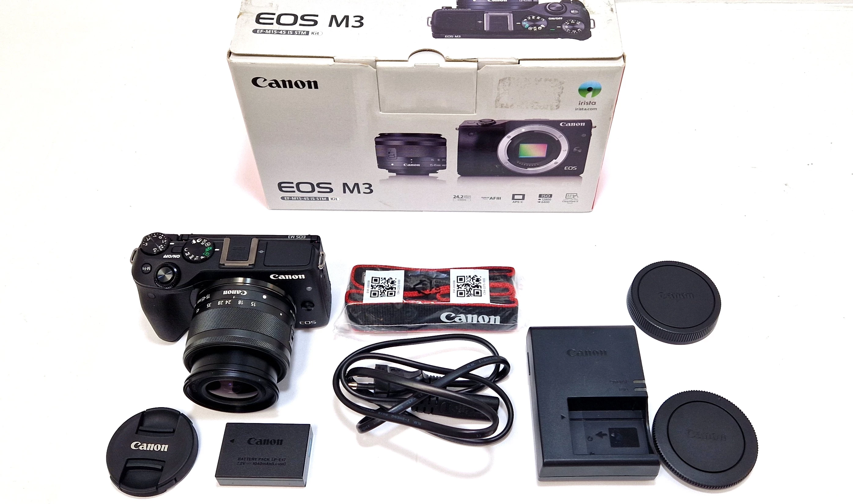 aparat-canon-eos-m3-obiektyw-ef-m15-45-is-stm-ladpasekbateria-stan-bdb-warszawska-162-lomianki