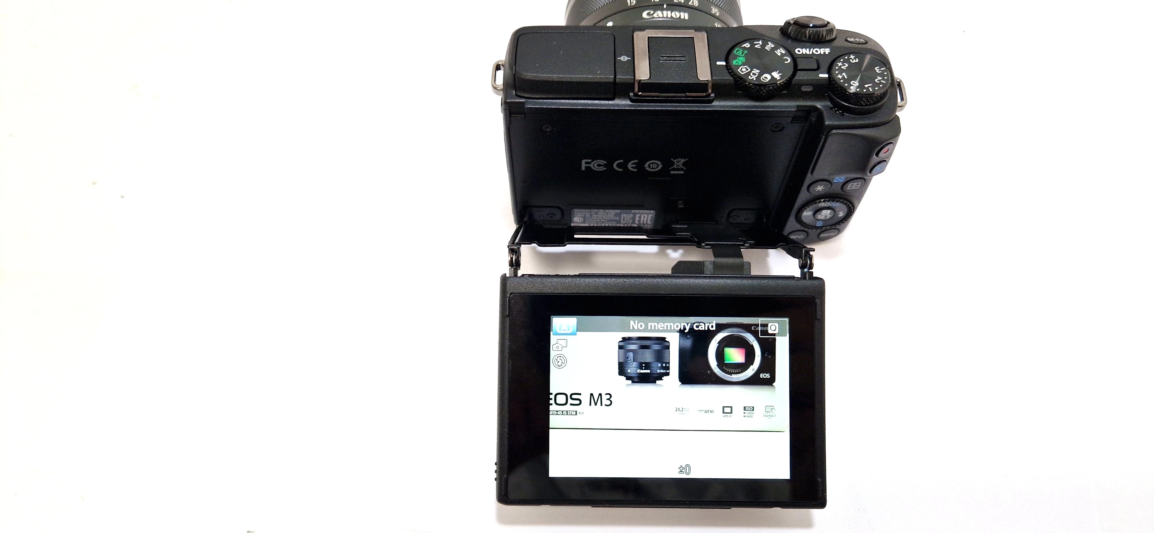 aparat-canon-eos-m3-obiektyw-ef-m15-45-is-stm-ladpasekbateria-stan-bdb-model-canon-eos-m3