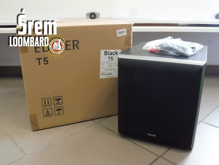 SUBWOOFER EDIFIER T5, KOMPLET, GWARANCJA, BDB STAN!