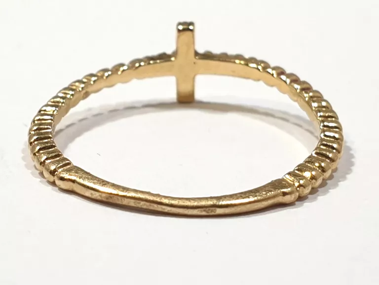 ZŁOTY PIERŚCIONEK KRZYŻYK 1,2G 585 R14