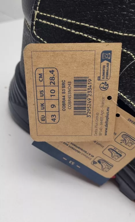 BUTY ROBOCZE SPAWALNICZE DELTAPLUS COBRA S3 R.43