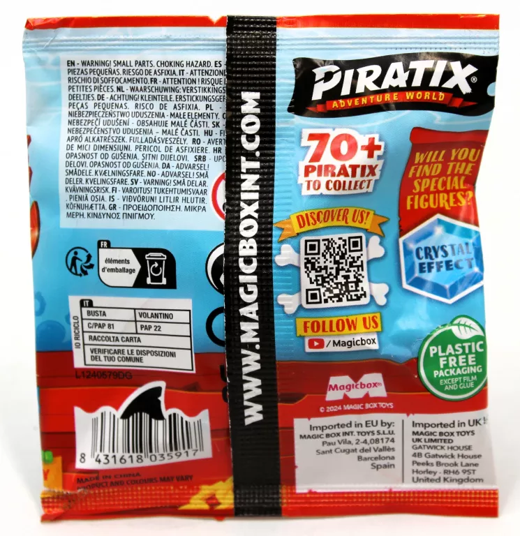SASZETKA Z FIGURKĄ PIRATIX SHARK TREASURE 1SZT. MAGICBOX