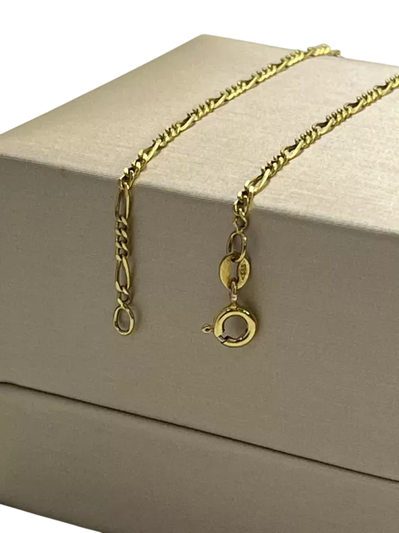 ZŁOTY ŁAŃCUSZEK FIGARO P585 W1,66 DŁ45CM SZER1MM