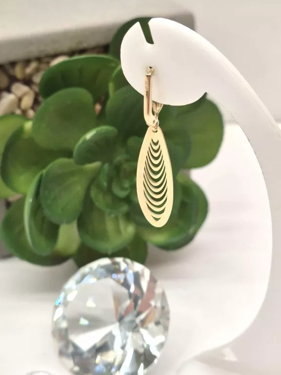 PIĘKNE DŁUGIE KOLCZYKI 585 2,23G