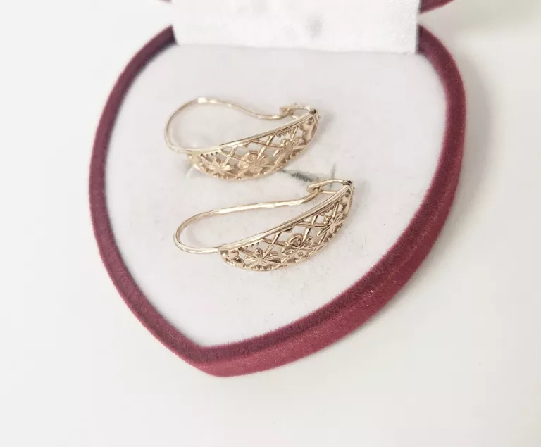 WYRÓB JUBILERSKI UŻYWANY ZŁOTE KOLCZYKI 585/3G