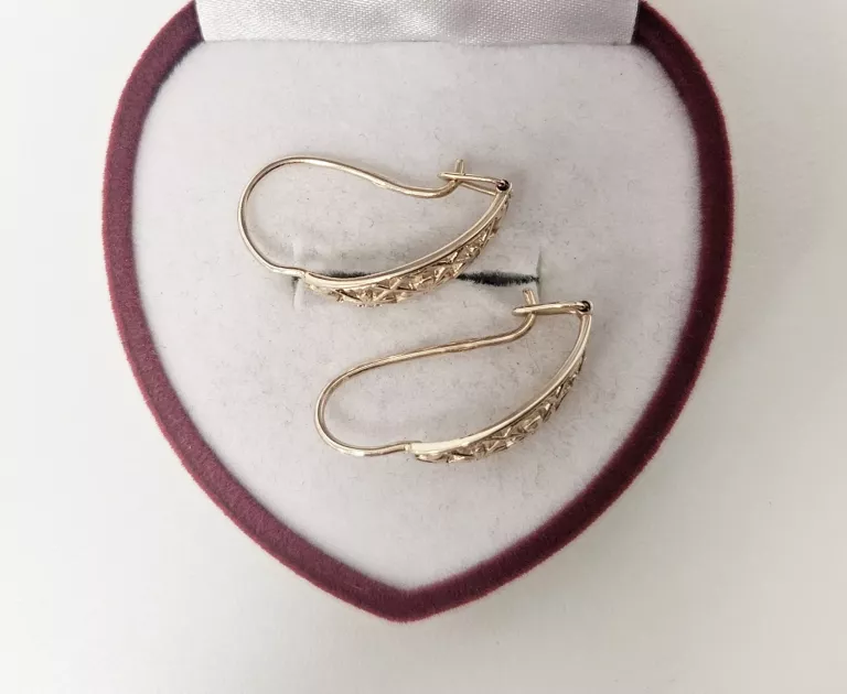 WYRÓB JUBILERSKI UŻYWANY ZŁOTE KOLCZYKI 585/3G