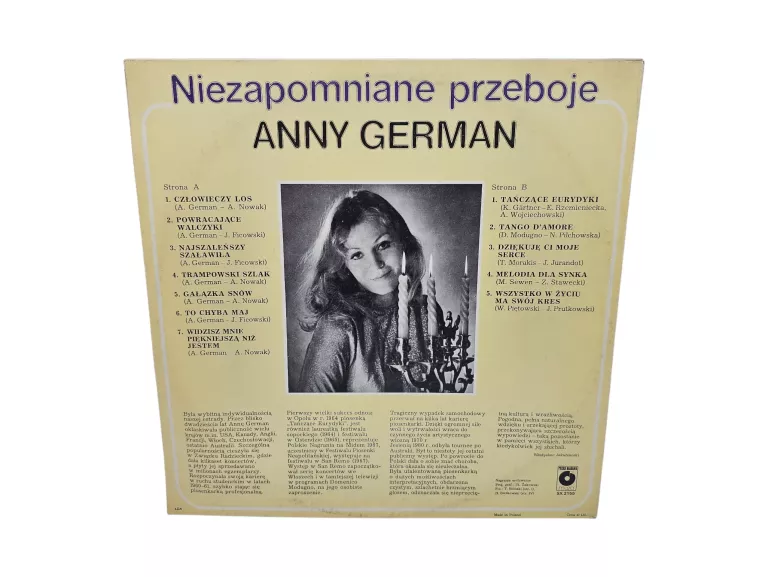 NIEZAPOMNIANE PRZEBOJE ANNY GERMAN WINYL