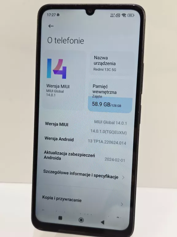 TELEFON XIAOMI REDMI 13C 4/128GB #KONTO GOOGLE