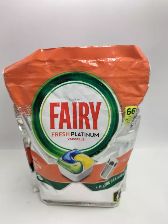 KAPSUŁKI  DO ZMYWARKI FAIRY FRESH PLATINUM VAISSELLE 66 SZTUK