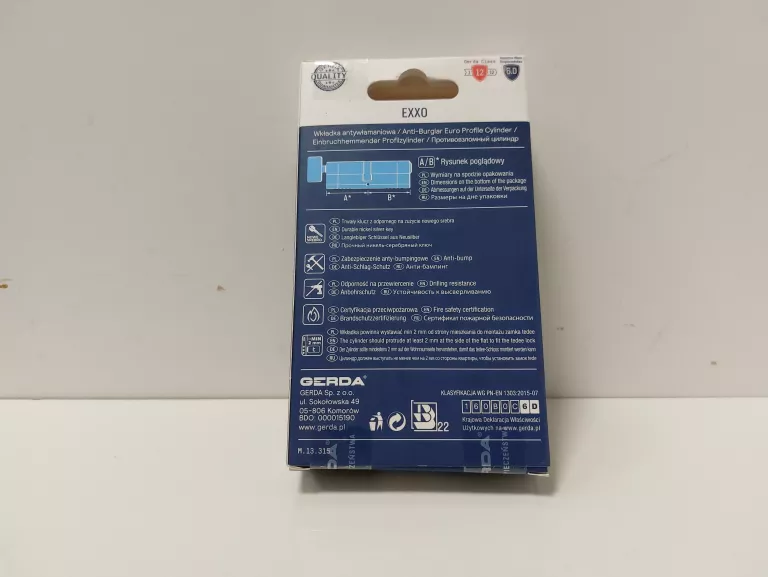 WKŁADKA GERDA EXXO Z30 X 45 MM NIKIEL POLECAM!