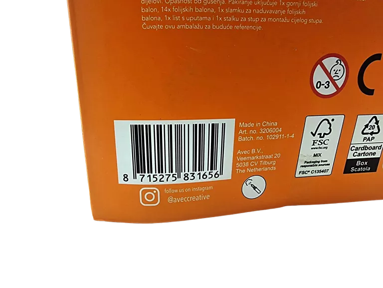 SŁUP BALONÓW FOLIOWYCH NA HALLOWEEN AVEC