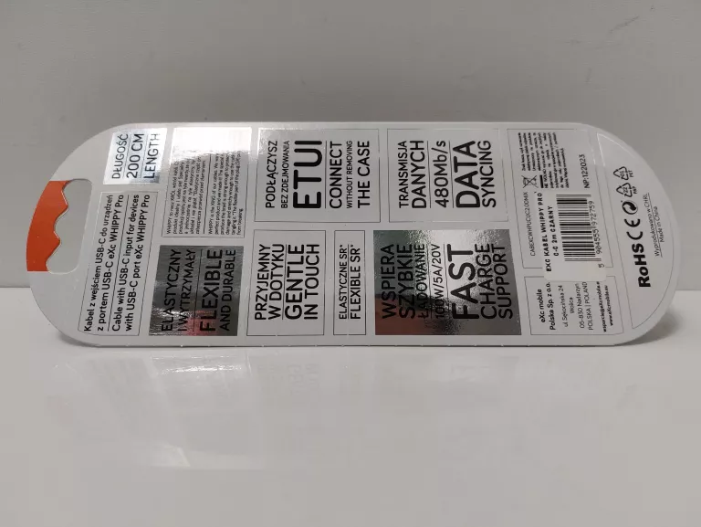 KABEL USBC-USBC EXC WHIPPY PRO 2M,CZARNY