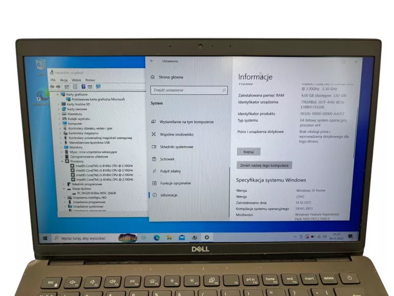 LAPTOP DELL LATITUDE 3301 I3-814TU 4/256GB SSD