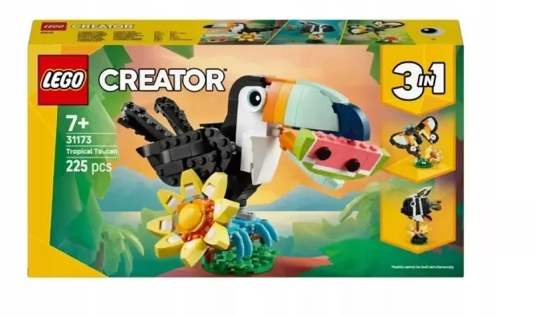 KLOCKI LEGO CREATOR 3W1 31173 DZIKIE ZWIERZĘTA: TROPIKALNY TUKAN
